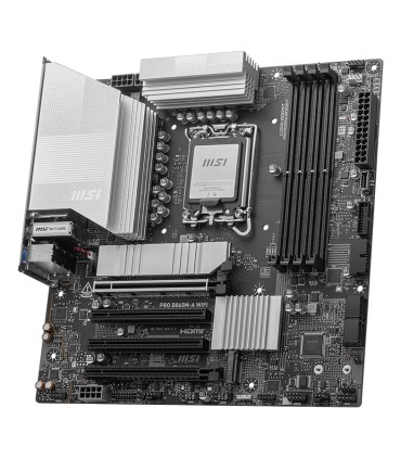 MSI Mainboard  Intel B860 Express LGA1851 Micro-ATX Memory DDR5 Memory slots 4 PROB860M-AWIFI