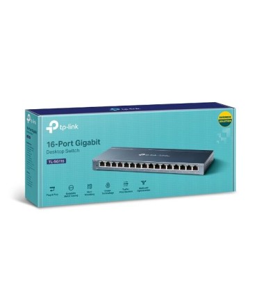 TP-LINK Switch  Desktop/pedestal 16x10Base-T / 100Base-TX / 1000Base-T TL-SG116