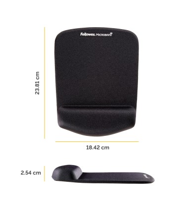 FELLOWES MOUSE PAD PLUSHTOUCH/BLACK 9252003 
