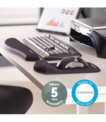 FELLOWES MOUSE PAD PLUSHTOUCH/BLACK 9252003 