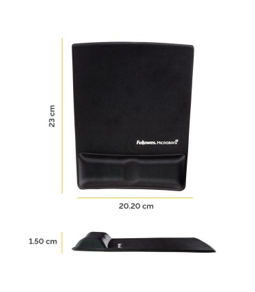 FELLOWES MOUSE PAD WRIST SUPPORT/BLACK 9181201 