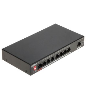 DAHUA Switch  Type L2 Desktop/pedestal Rack 1x10Base-T / 100Base-TX / 1000Base-T PoE ports 8 96 Watts DH-PFS3009-8ET1GT-96-V2