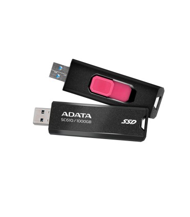 ADATA External SSD  SC610 2TB USB 3.2 Write speed 500 MBytes/sec Read speed 550 MBytes/sec SC610-2000G-CBK/RD