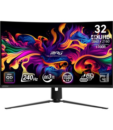 MSI Monitor  MPG 321CURX QD-OLED 31.5" Gaming/Curved/4K Panel QD-OLED 3840x2160 16:9 240 Hz 0.03 ms MPG321CURXQD-OLED