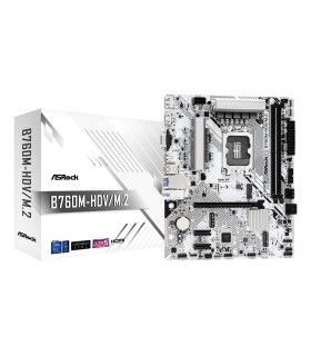 ASROCK Mainboard  Intel B760 Express LGA1700 Micro-ATX Memory DDR5 Memory slots 2 2xPCI-Express 3.0 1x 1xPCI-Express 4.0 16x 1xM