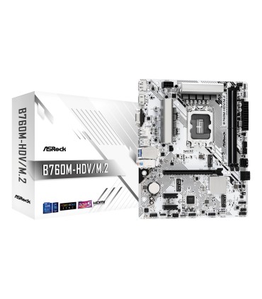 ASROCK Mainboard  Intel B760 Express LGA1700 Micro-ATX Memory DDR5 Memory slots 2 2xPCI-Express 3.0 1x 1xPCI-Express 4.0 16x 1xM