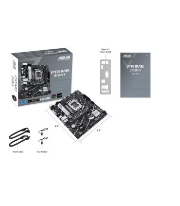 ASUS Mainboard  Intel B760 Express LGA1700 Micro-ATX Memory DDR5 Memory slots 2 2xPCI-Express 4.0 1x 1xPCI-Express 4.0 16x 2xM.2