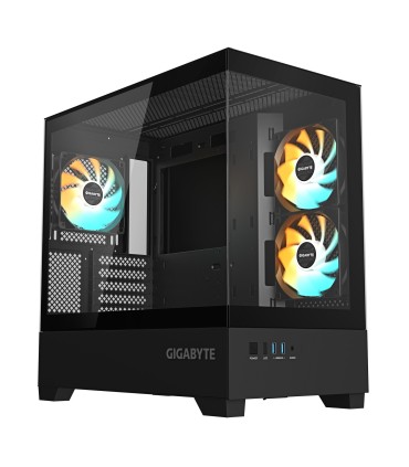 GIGABYTE Case  C201 PANORAMIC MidiTower Case product features Rackmountable/Removeable HDD basket/Transparent panel Not included