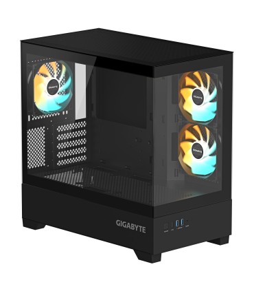 GIGABYTE Case  C201 PANORAMIC MidiTower Case product features Rackmountable/Removeable HDD basket/Transparent panel Not included