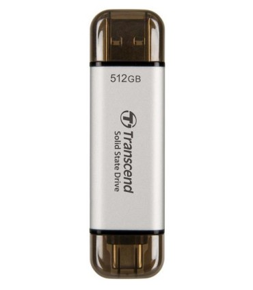 TRANSCEND External SSD  ESD310 512GB USB-C USB 3D NAND Write speed 900 MBytes/sec Read speed 1050 MBytes/sec TS512GESD310S