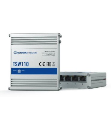 TELTONIKA Switch  TSW110000000 Switch type Unmanaged Switch layer L2 5xRJ-45 ports RJ-45 Ports Type Gigabit Ethernet (10/100/100