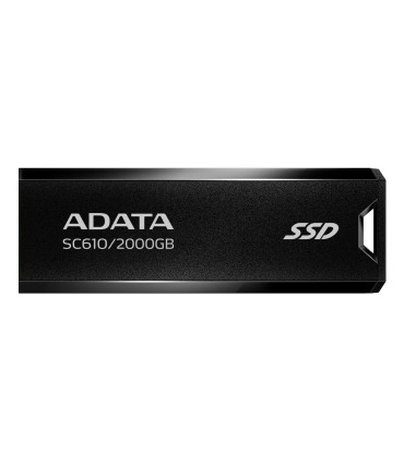 ADATA External SSD  SC610 2TB USB 3.2 Write speed 500 MBytes/sec Read speed 550 MBytes/sec SC610-2000G-CBK/RD