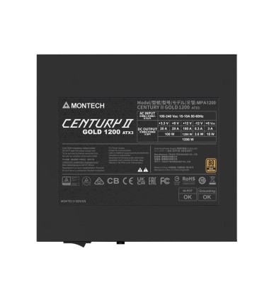 MONTECH Power Supply  CENTURY II ATX 1200 W CENTURYII1200