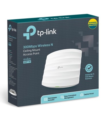 TP-LINK Access Point  Omada 300 Mbps IEEE 802.11b IEEE 802.11g IEEE 802.11n 1xRJ45 Number of antennas 2 EAP110