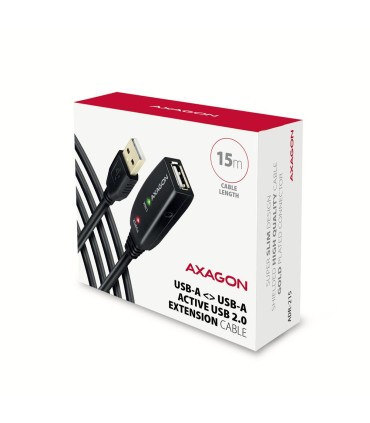 AXAGON CABLE USB2.0 A-M/A-F ACTIVE/15M ADR-215 