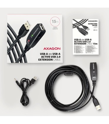 AXAGON CABLE USB2.0 A-M/A-F ACTIVE/15M ADR-215 