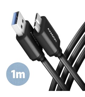 AXAGON CABLE USB3.2 TO MICRO-B 1M/SPEED BLK BUMM3-AM10AB 