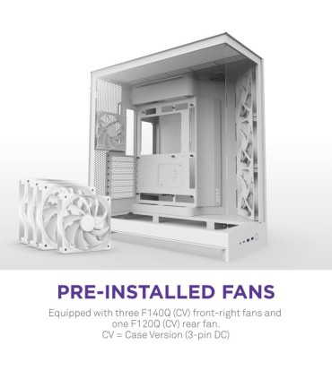 NZXT Case  ATX/micro ATX/Mini-ITX/EATX White Midi Tower PC CM-H92FW-01