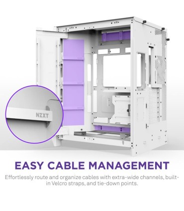 NZXT Case  ATX/micro ATX/Mini-ITX/EATX White Midi Tower PC CM-H92FW-01