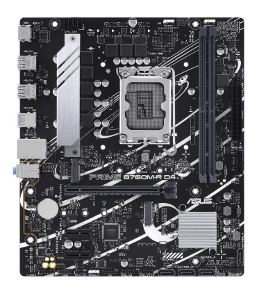 ASUS Mainboard  Intel B760 Express LGA1700 Micro-ATX Memory DDR4 Memory slots 2 2xPCI-Express 4.0 1x 1xPCI-Express 4.0 16x 2xM.2