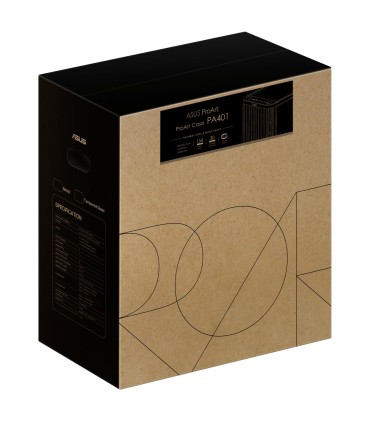 ASUS Case  ProArt PA401 Wood Edition - Tempered Glass Panel MidiTower Case product features Transparent panel Not included ATX C