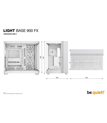 BE QUIET Case  LIGHT BASE 900 FX Tower Case product features Transparent panel ATX EATX MicroATX MiniITX XL-ATX Colour White BGW
