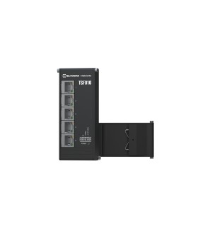 TELTONIKA Switch  Switch type Unmanaged Form factor DIN rail 5xRJ-45 ports RJ-45 Ports Type Fast Ethernet (10/100) 5xFast Ethern
