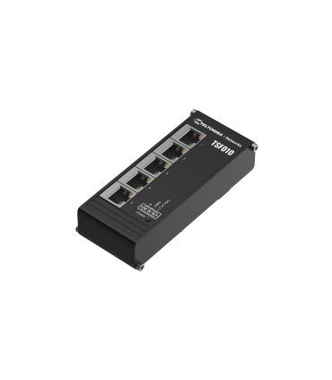 TELTONIKA Switch  Switch type Unmanaged Form factor DIN rail 5xRJ-45 ports RJ-45 Ports Type Fast Ethernet (10/100) 5xFast Ethern