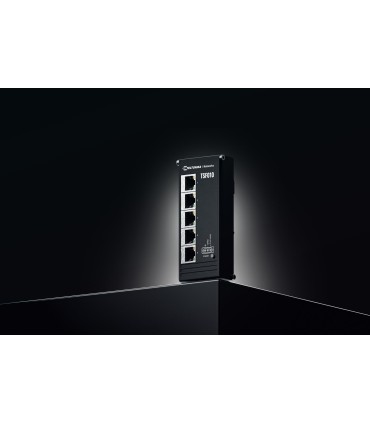 TELTONIKA Switch  Switch type Unmanaged Form factor DIN rail 5xRJ-45 ports RJ-45 Ports Type Fast Ethernet (10/100) 5xFast Ethern