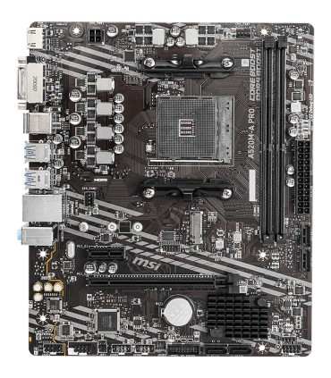MSI Mainboard  AMD A520 SAM4 MicroATX 1xPCI-Express 3.0 1x 1xPCI-Express 3.0 16x 1xM.2 Memory DDR4 Memory slots 2 1xDVI 1xHDMI 2