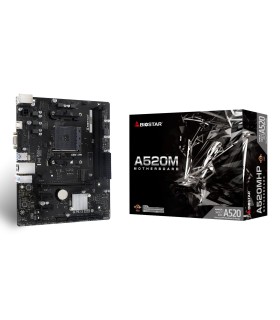 BIOSTAR Mainboard  AMD A520 SAM4 Micro-ATX Memory DDR4 Memory slots 2 2xPCI-Express 3.0 1x 1xPCI-Express 3.0 16x 1xM.2 1x15pin D