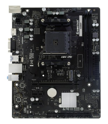 BIOSTAR Mainboard  AMD A520 SAM4 Micro-ATX Memory DDR4 Memory slots 2 2xPCI-Express 3.0 1x 1xPCI-Express 3.0 16x 1xM.2 1x15pin D