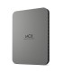 LACIE External HDD  Mobile Drive Secure STLR2000400 2TB USB-C USB 3.2 Colour Space Gray STLR2000400
