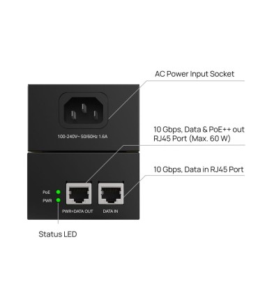 TP-LINK NET POE++ INJECTOR/POE370S 