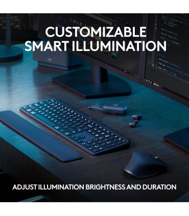 LOGITECH KEYBOARD +MOUSE COMBO MXKEYS S/BLACK 920-011614 