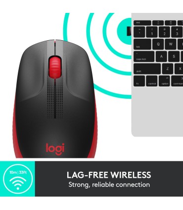 LOGITECH MOUSE USB OPTICAL WRL M190/RED 910-005908 