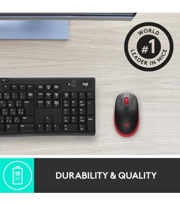 LOGITECH MOUSE USB OPTICAL WRL M190/RED 910-005908 