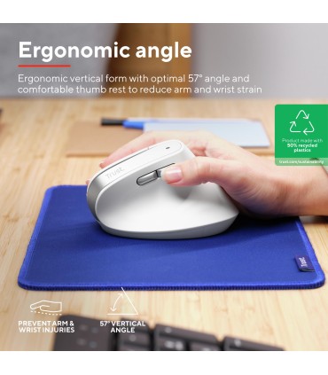 TRUST MOUSE USB OPTICAL WRL BAYO II/ERGO WHT 25398 