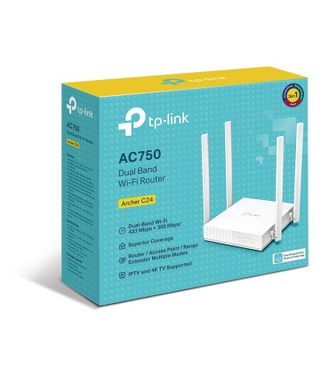 TP-LINK Wireless Router  Wi-Fi 5 (802.11ac) Data speed 433 Mbit/s Ethernet WAN Yes Ethernet LAN Yes 5xLAN ports ARCHERC24