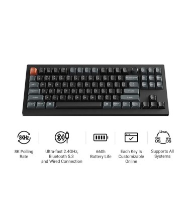 KEYCHRON KEYBOARD WRL V3 ULTRA/BLACK V3U-D4 