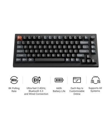 KEYCHRON KEYBOARD WRL V1 ULTRA/BLACK V1U-D3 