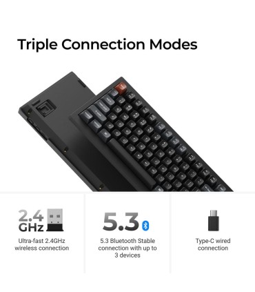 KEYCHRON KEYBOARD WRL V1 ULTRA/BLACK V1U-D3 