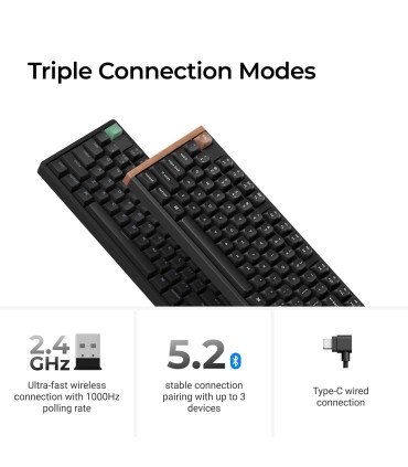 KEYCHRON KEYBOARD WRL K10 HE/BLACK K10H-J1 