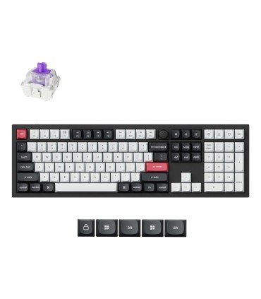 KEYCHRON KEYBOARD WRL Q6 HE RGB/CARBON BLACK Q6H-M1 