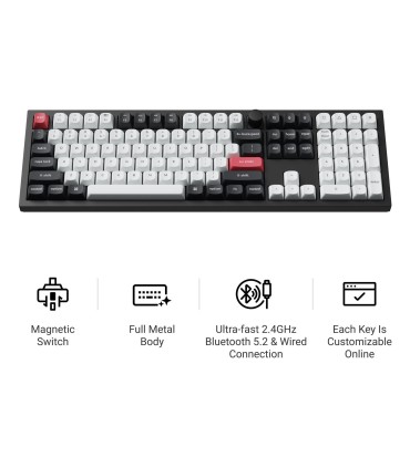 KEYCHRON KEYBOARD WRL Q6 HE RGB/CARBON BLACK Q6H-M1 
