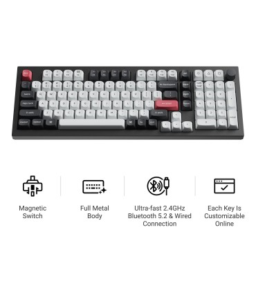 KEYCHRON KEYBOARD WRL Q5 HE RGB/SHELL WHITE Q5H-P1 