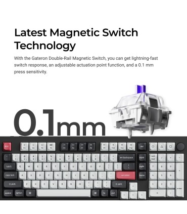 KEYCHRON KEYBOARD WRL Q5 HE RGB/SHELL WHITE Q5H-P1 