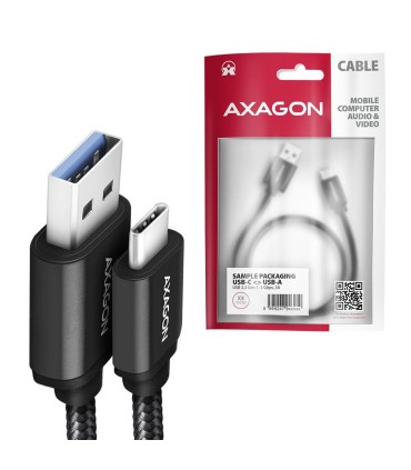 AXAGON CABLE USB-C TO USB3.2 1.5M/BLACK BUCM3-AM15AB 