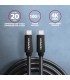 AXAGON CABLE USB-C TO USB-C 1M 100W/BLACK BUCM32-CM10AB 
