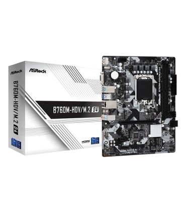 ASROCK Mainboard  Intel B760 Express LGA1700 Micro-ATX Memory DDR4 Memory slots 2 2xPCI-Express 3.0 1x 1xPCI-Express 4.0 16x 2xM